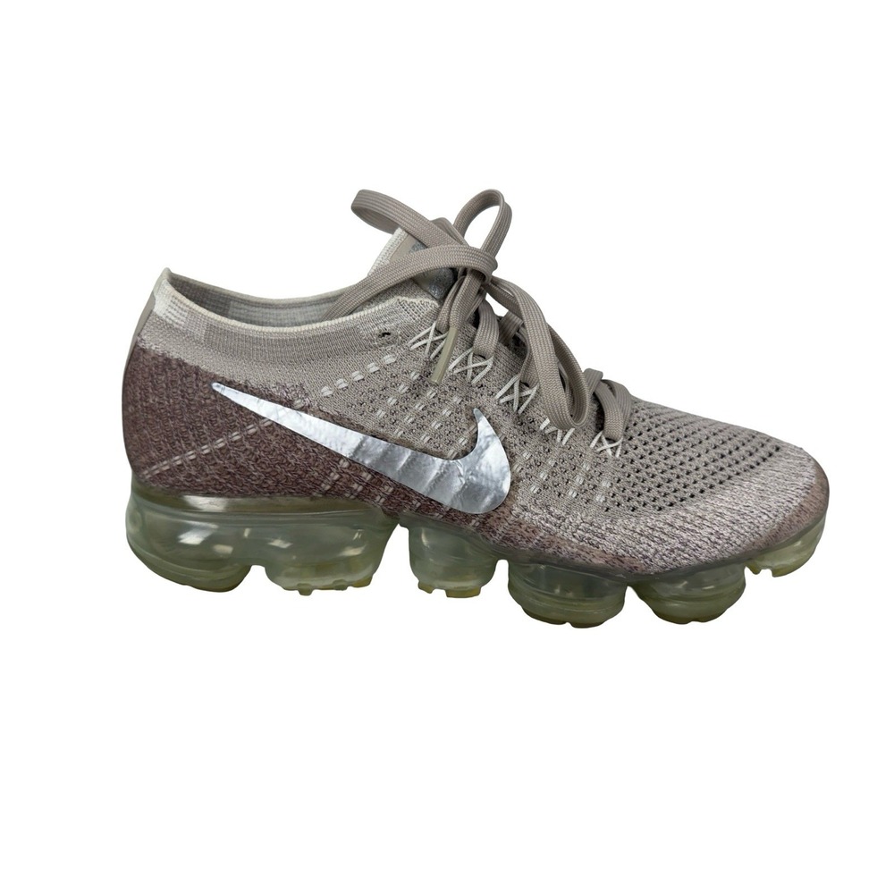 Nike Womens US 7 Shoes Air Vapormax FlyKnit String Chrome Sunset 849557 202 Glow